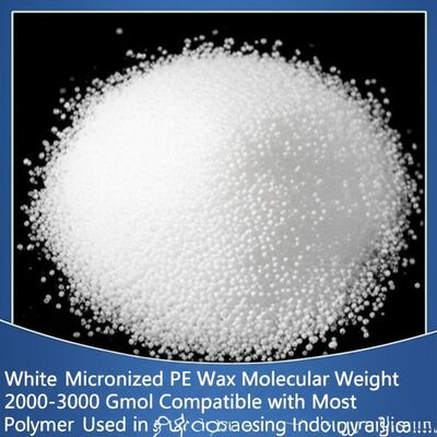 Cera PE micronizada branca, peso molecular 2000-3000 Gmol, compatível com a maioria dos polímeros utilizados na indústria de processamento de plásticos