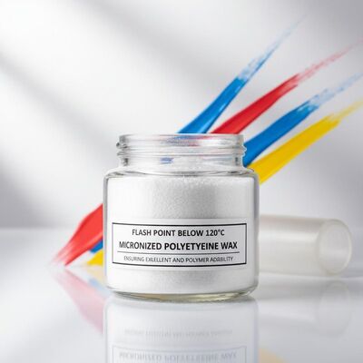 Ponto de inflamação abaixo de 120°C cera de polietileno micronizada que garante excelente estabilidade térmica utilizada em tintas e aditivos de polímeros