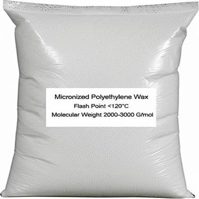 Cera de polietileno micronizada com ponto de inflamação < 120°C Embalagem em 20 kg/saco e peso molecular 2000-3000 g/mol